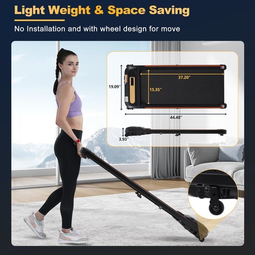 2 in 1 Under Desk Treadmill Walking Pad Remote Control LED Display Home Office - Picture 14 of 21