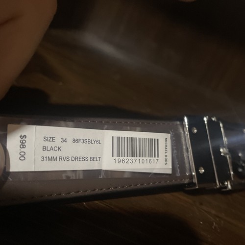 Michael Kors Gürtel Wendegürtel Größe 34 silberne Schnalle schwarz braun Gürtel 31 mm - Bild 8 von 8