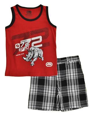 Ecko Unlts Toddler Boys Red Tank Top 2pc Short Set Size 2T 3T 4T $40