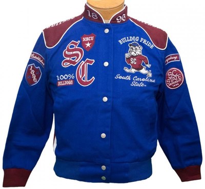 Women/'s South Carolina State Bulldogs Fraternity Lettermen Twill Jacket NEW