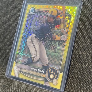 Jesus Made 2025 Bowman Chrome Yellow Chrome 1st Refractor BCP-50 1/75