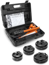 Hydraulic Knockout Punch Electrical Conduit Hole Cutter Set KO Tool Kit 1/2 to 2