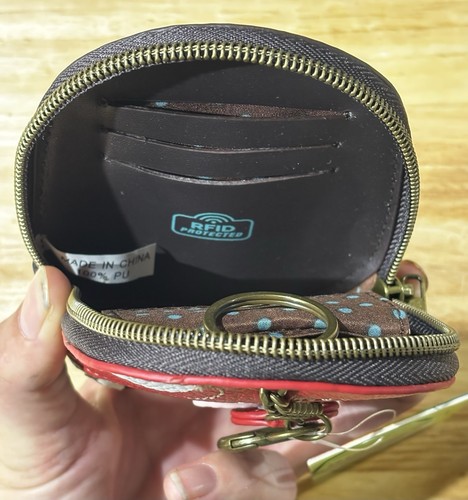 CHALA Mini Coin Purse Keychain RFID Protected Card Holder & Coin Purse GNOME NWT - Picture 15 of 17