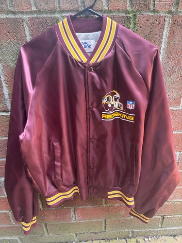 Vintage 90’s Chalk Line Washington Redskins Satin Button Front Jacket size Large