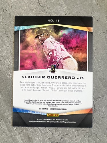 2019 Panini Chronicles Ascension Vladimir Guerrero Jr #15 Rookie Card RC - Bild 2 von 2