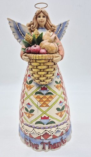 Jim Shore Give Thanks 4006649 Angel Harvest Figurine Heartwood Creek Enesco 11" - Picture 1 of 6