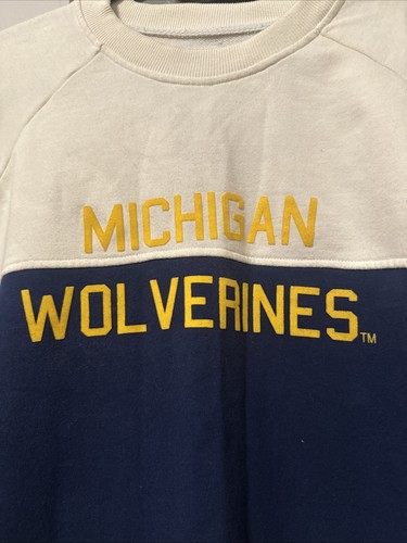 Felpa Michigan Wolverines Hillflint uomo PICCOLA* maglione calcio college - Foto 2 di 4