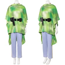 Cosplay Princess Leia Green Cloak Jedi Costume Halloween Carnival Suit Costume