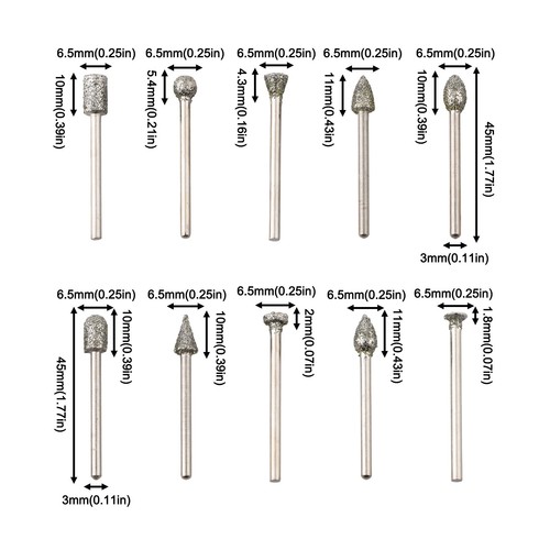 Rotary Tool Bit Set 20PCS with Various Shapes for Diverse Applications - Picture 7 of 24