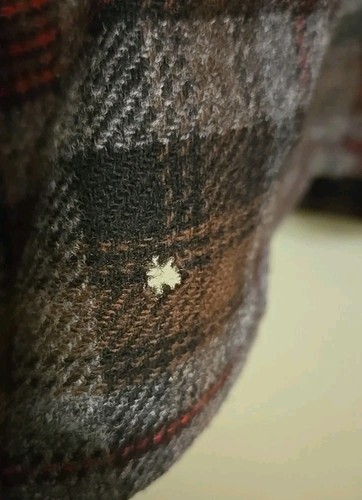 Pendleton vintage flanella grande lungo grigio rosso plaid lana vergine pendleton - Foto 4 di 7