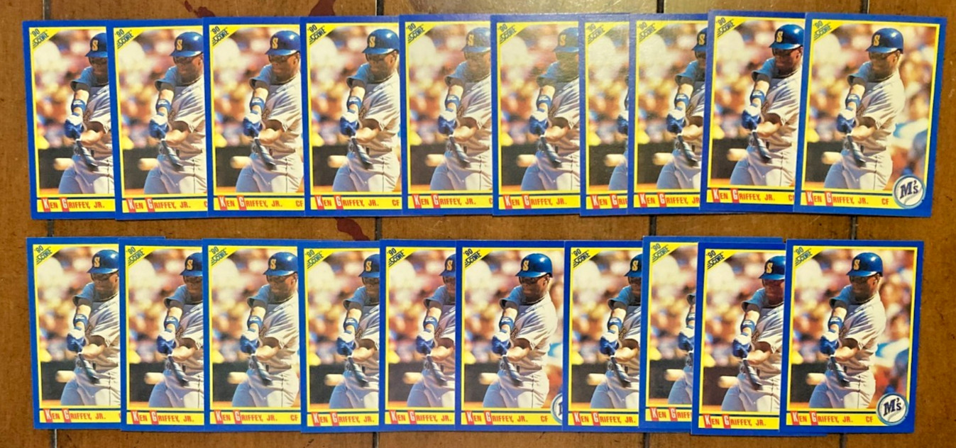 20 Card Lot 1990 Score Ken Griffey Jr 2nd Year Cards #560 Mariners MVP HOF Mint