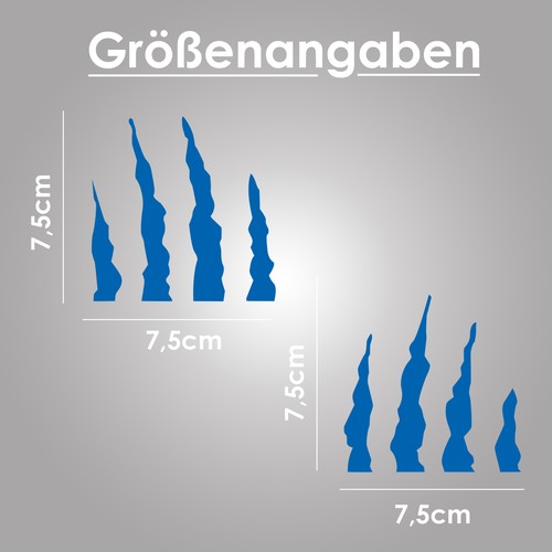 Sticker Monster Claw Scratch Motorcycle Helmet Helmet Sticker Azure Blue K173 - Picture 6 of 7