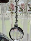 Lot Of 10 Beautiful Vintage Faceted Cut Crystal Glass Prisms, Sphere, & Chain — photo 6