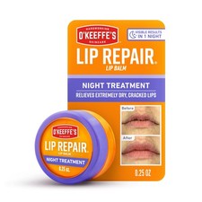 O'Keeffe's Lip Repair Night Treatment Lip Balm for Dry, Cracked Lips - 0.25 O...