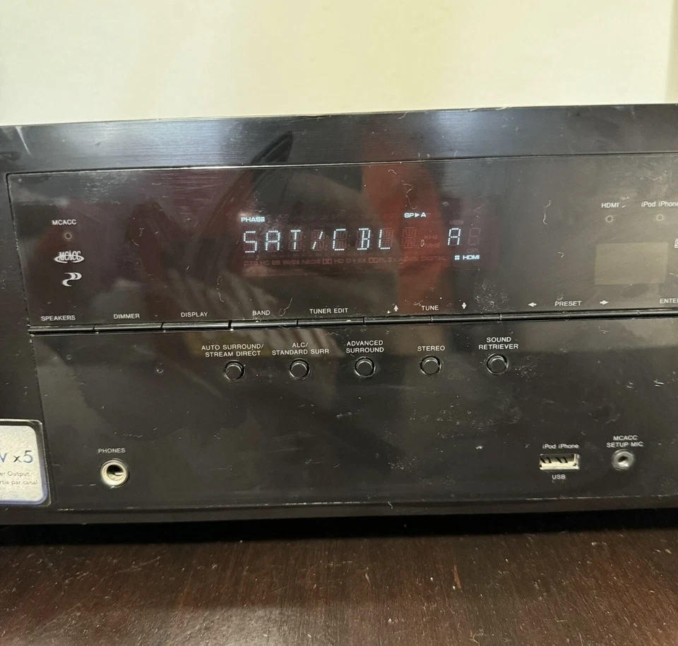 Pioneer AV Receiver VSX-522 5.1 HDMI Home Theater 140W x5 MP3 Dolby dts-HD Black - Image 3 of 4