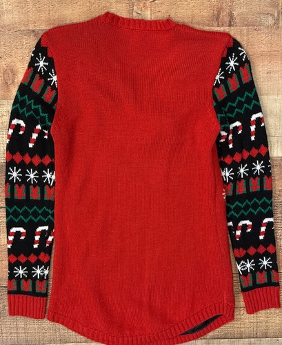 CHRISTMAS SWEATER SMALL RED W/PENGUIN SNOWFLAKES UGLY X-MAS SWEATER 3-5 - Picture 10 of 12