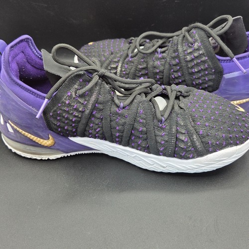 Nike Lebron XVII Basketballschuhe Lakers schwarz lila CW2760-004 Größe 7Y - Bild 3 von 9