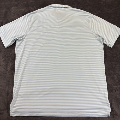 Peter Millar Summer Comfort Men’s XXL Polo Shirt Blue Striped Golf Amelia Island - Picture 8 of 12