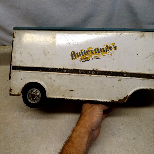 Vintage Buddy L Curtiss Candy Bars Sattelzug - Anhänger, Heckladerampe - Bild 15 von 21