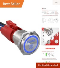 Push Start Ignition Switch, Off-ON Instant Engine Start Push Button Switch 19...