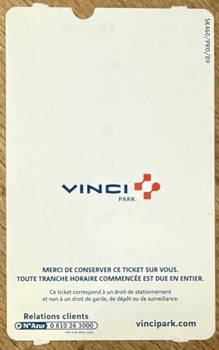 OOSHOP.COM KREUZUNG TITEL PARKKARTE PARKPLATZ PAPIER KEINE TELEKARTE - Bild 2 von 2