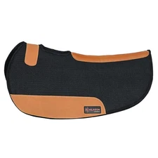 58HS 32X32 Hilason Western Contoured Horse Saddle Pad Wool Felt Round Black
