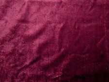 1 yd x 60" Crushed Velvet Like Polyester Fabric Velour  Burgundy