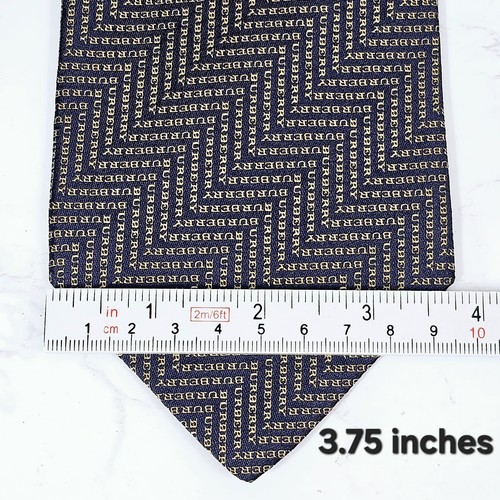 Burberry London Herrenkrawatte 100 % Seide dunkelblau Burberry Buchstaben Hergestellt in Italien - Bild 9 von 9
