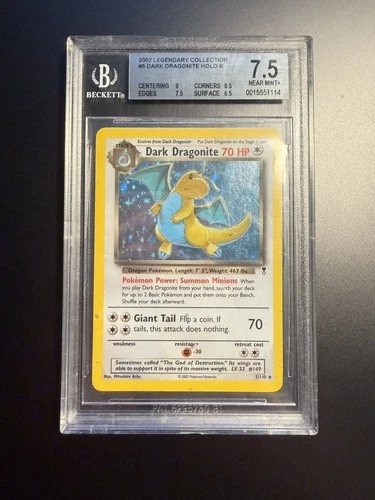 2002 Legendary Collection #5 Dark Dragonite BGS 7.5