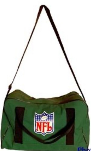 NFL Duffel Bag National Car Rental Tote Duffle Gym Football Luggage 1990s Green - Picture 2 of 12