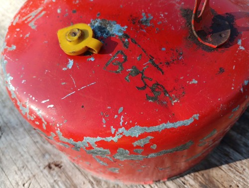 Bidone gas vintage raro Eagle 1 gallone acciaio zincato SP1 USA con beccuccio e spina Eagle - Foto 11 di 21