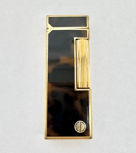Dunhill D Logo Tortoiseshell Lacquer Gold Full overhaul product gas lighter - Picture 10 of 24