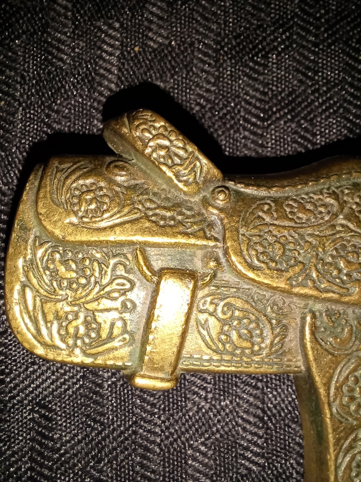 Baron Belt Buckle Solid Brass Fancy Western Saddl… - image 3