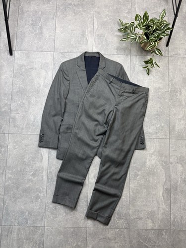 Traje Hackett Mayfair x Loro Piana a Cuadros en 945 Gris Blazer Pantalones 46R - Imagen 1 de 24