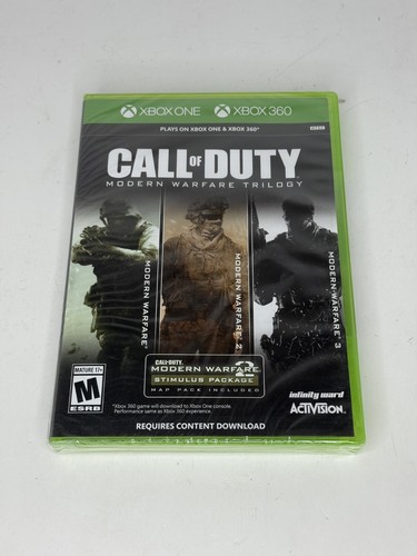 Call of Duty Modern Warfare Trilogy Xbox 360 Xbox One Juego Completo de 3 Discos