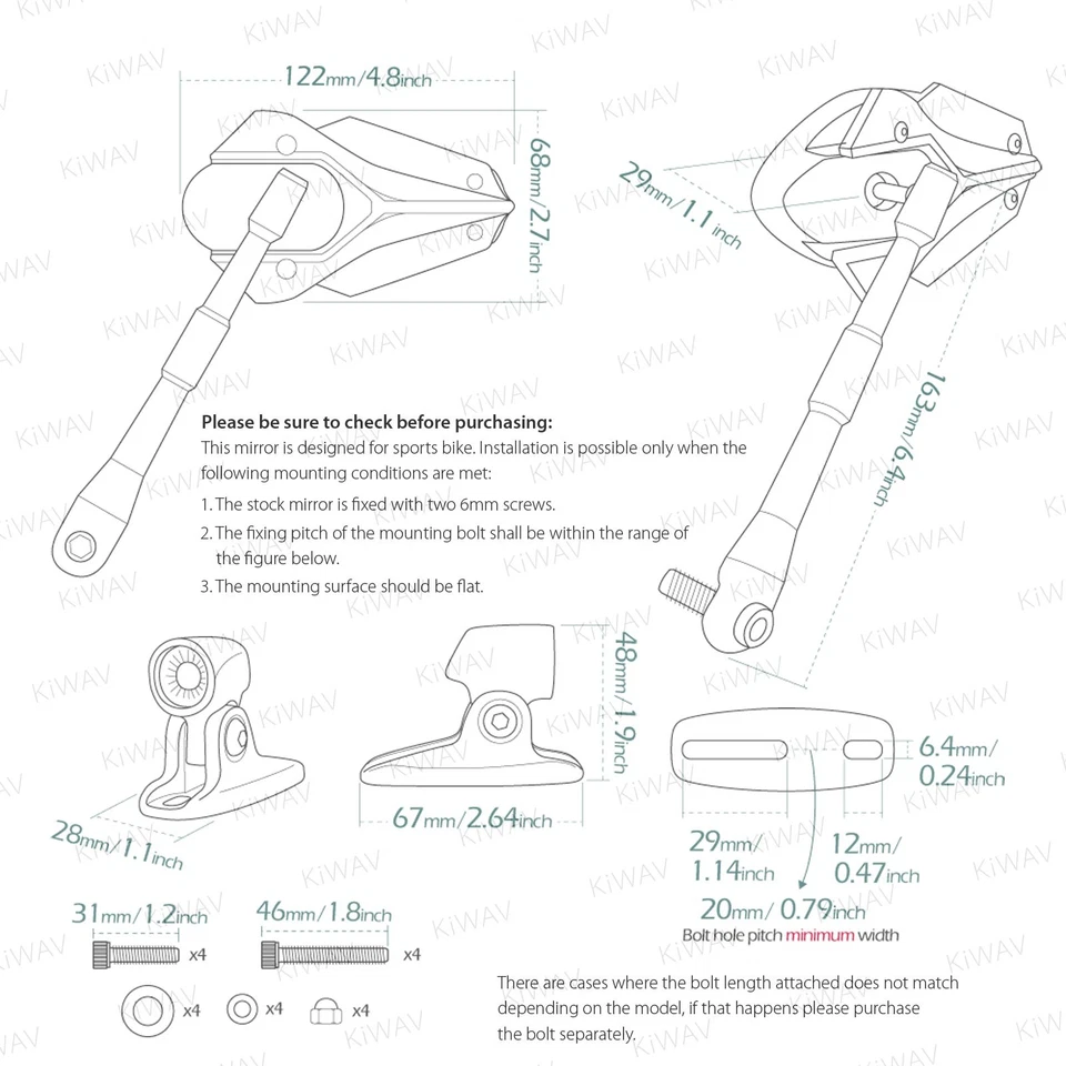 Fairing mirrors black and silver VIPER mat black base fits Suzuki GSX-R GSF - Imagem 2 de 4