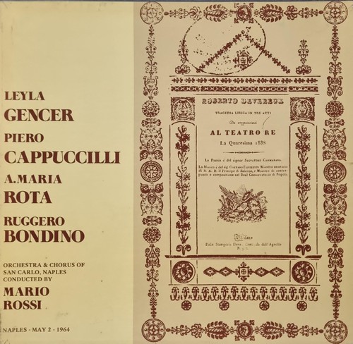 Donizetti - Roberto Devereux / Mario Rossi, Gencer, Rota - 3 LP Box Set - Bild 1 von 4