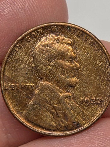 1932 Weizen Cent Woody Unsachgemäße Legierung Mischung geringe Auflage SCHÖN HOLZIG!