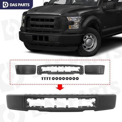 Front Bumper Face Bar w/o Fog Light Holes For 2015-2017 Ford F-150 Split Steel