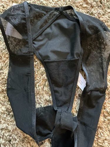 Auden Höschen Tanga groß schwarz Satin Perlen Akzent neu mit Etikett  - Bild 9 von 9