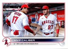 2022 Topps Update MVP Caliber Trout Ohtani Combo US115 Angels