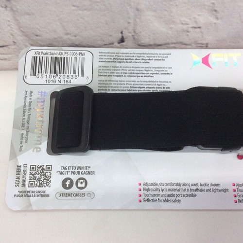 XTREME Fit Sport Pink Reflective Touch Screen Phone Holder Adjustable Waistband - 第 4/5 張圖片