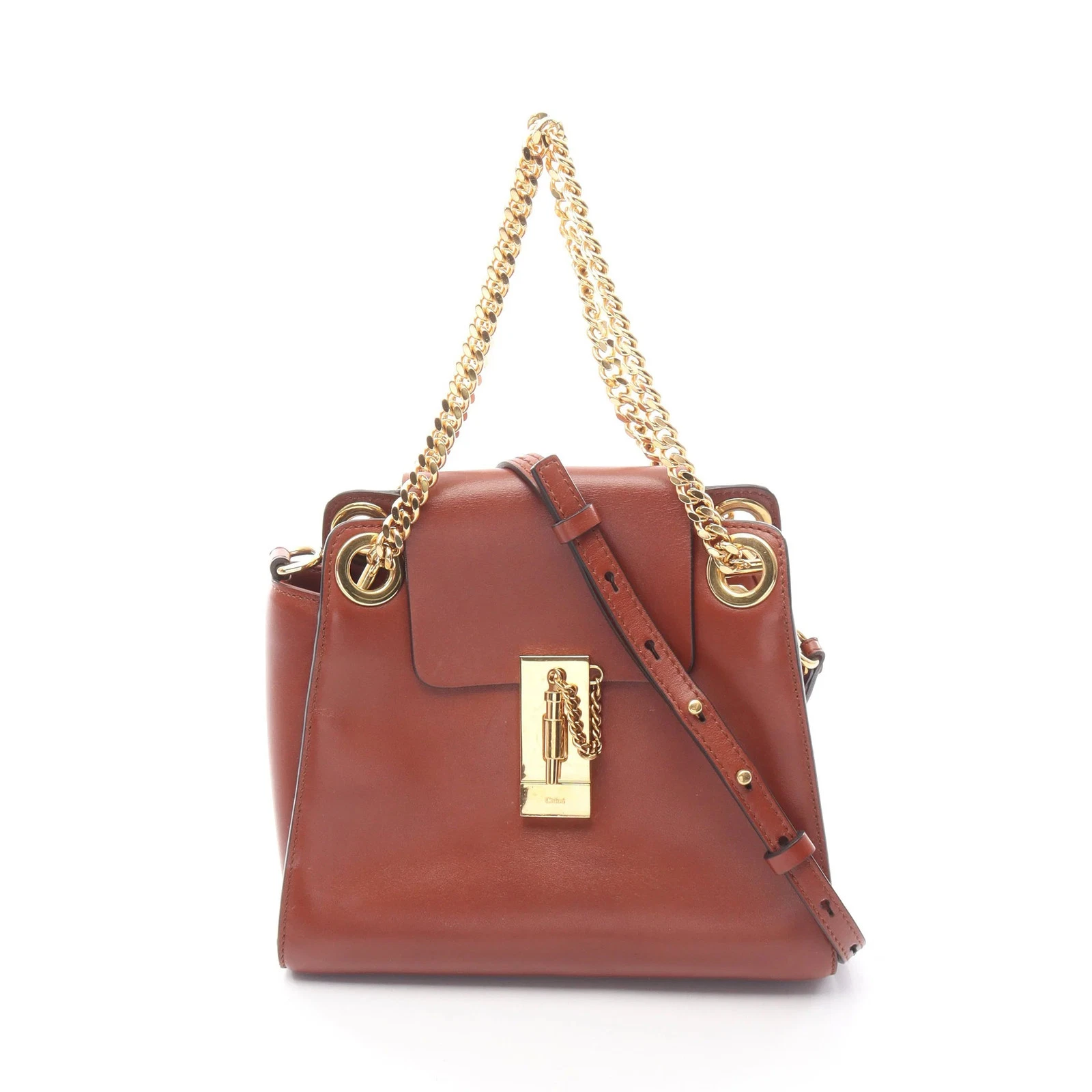 Chloe — Chloe 2WAY Handbag Brown Leather #RCB1685