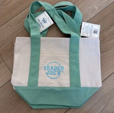    Trader Joe's - Mini Canvas Tote Bag - Teal - Spring 2026 - Limited Edition   