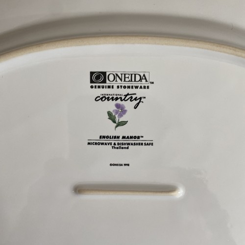 Oneida 1998 Stoneware International Country English Manor 15” Oval Platter - Picture 4 of 12
