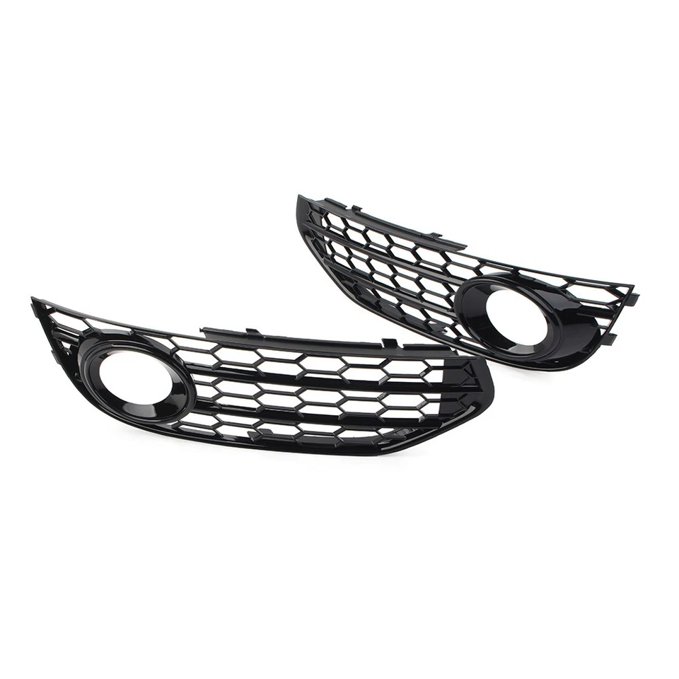 1 Pair Front Bumper Mesh Fog Light Grille Cover For Audi A4 Allroad 2010-2016 - Image 4 of 4