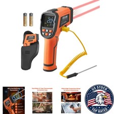 Dual-Mode Infrared Thermometer with K-Type Probe   For Cooking  Industrial Use