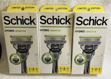 Lot Of 3 Schick Hydro Sensitive 5-Blade Razor Handle 2 Cartridge  1 Stubl Saver