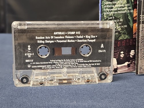 ANTHRAX Spreading The Desease + Stomp 442 + Sound Of White Noise Cassette Tape - Picture 13 of 14
