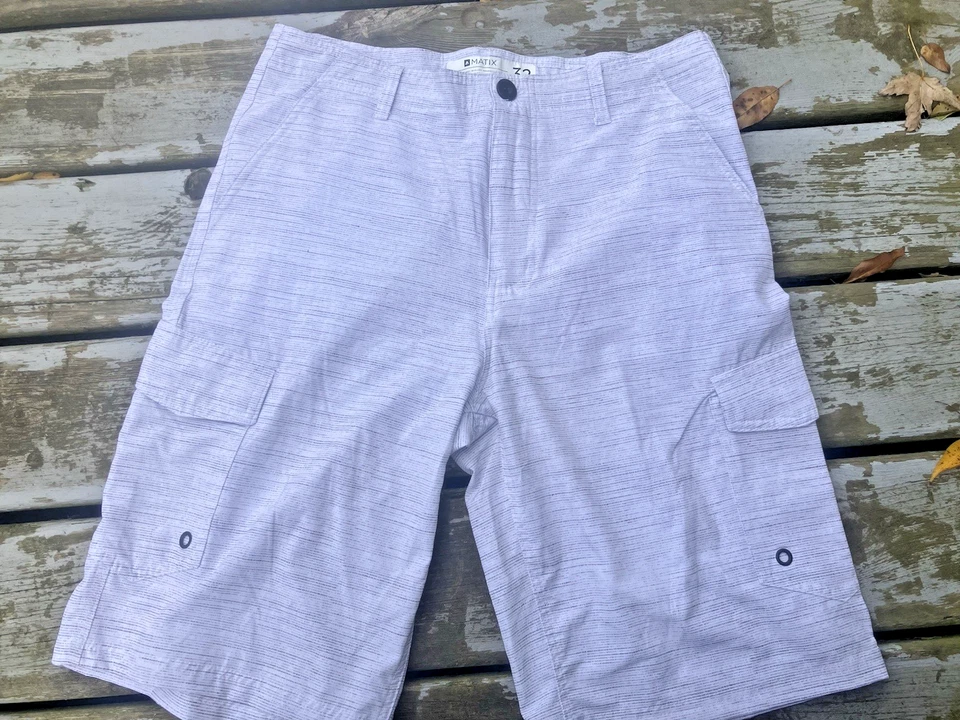 Matix Chino Cargo Shorts, Black and White Stripe, Waist 32, VGUC, free shipping - Image 4 of 4